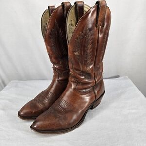 Boulet Canada Cowboy Boots Men’s Size 9.5 E Wide Bullhide Brown